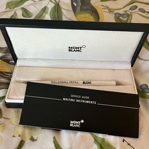 mont blanc box and rollerball refill